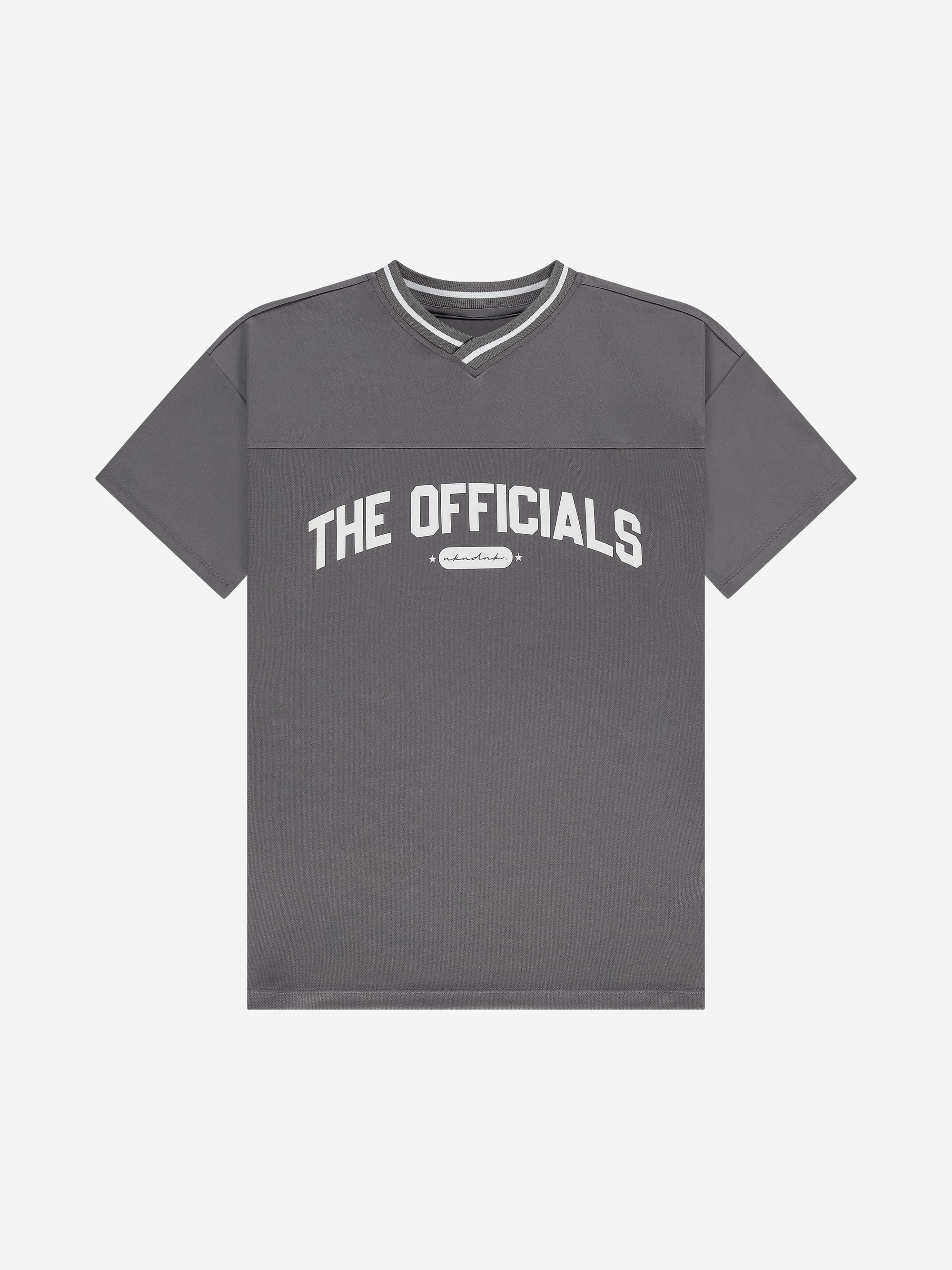 Oversized varsity T-shirt with officials print