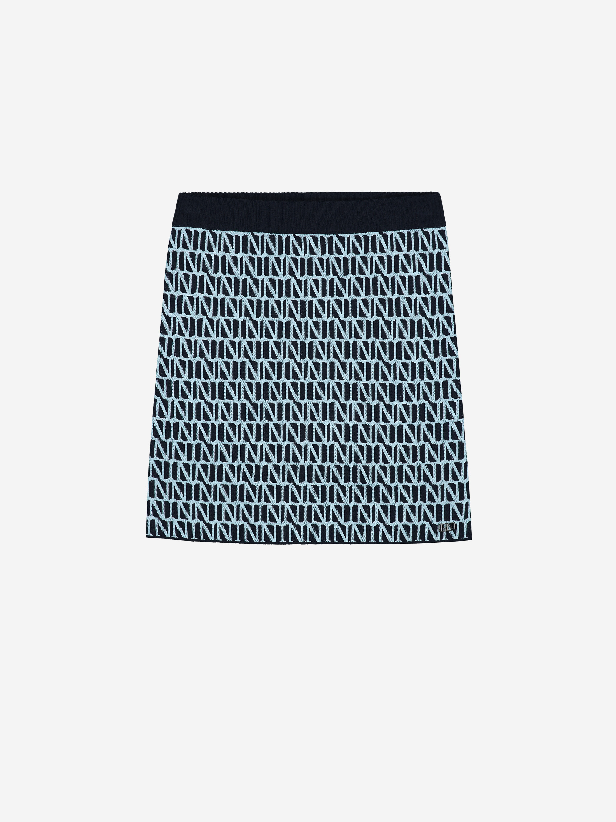 Mid rise skirt with logo pattern