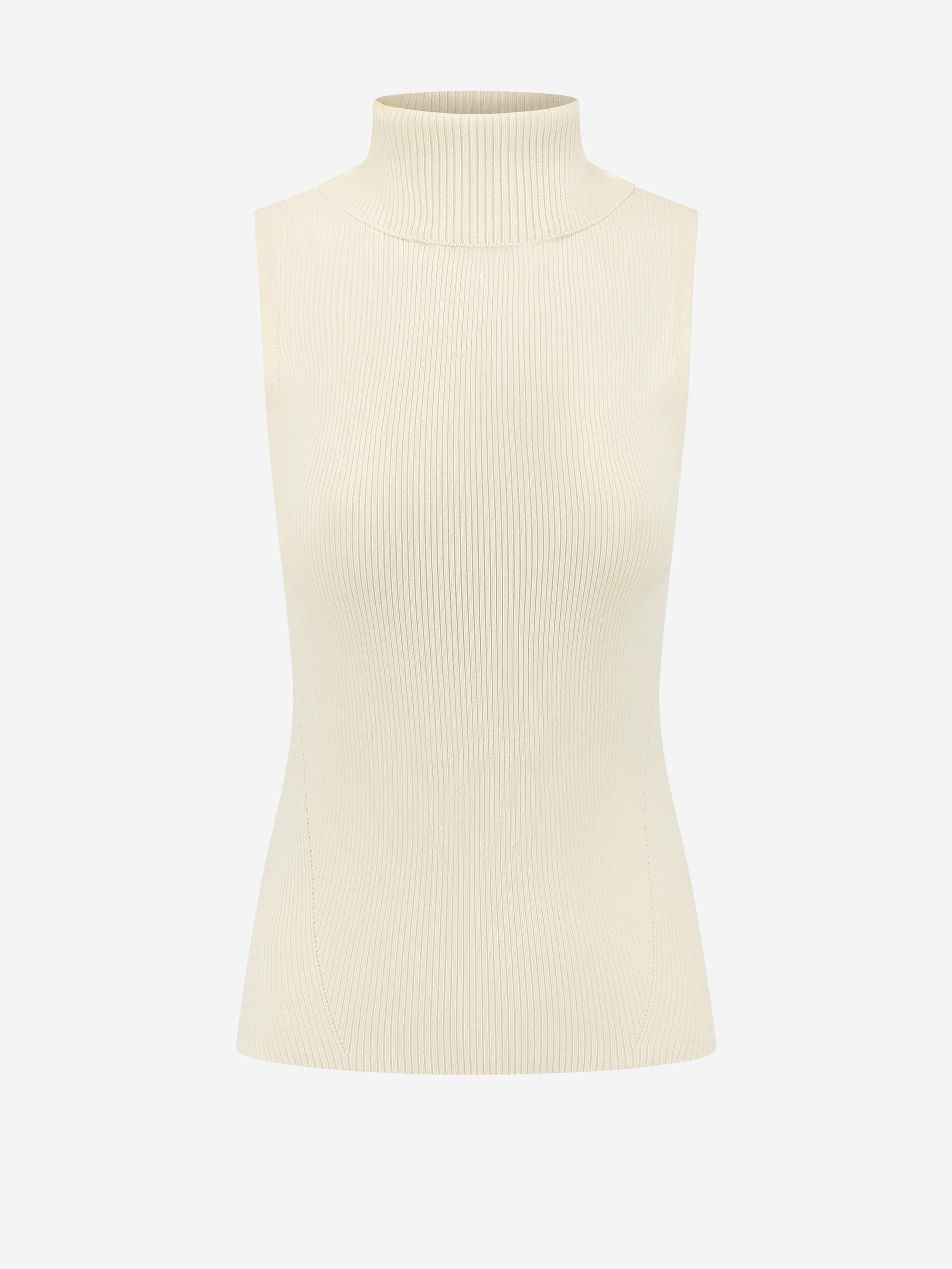 Ribbed top with turtleneck