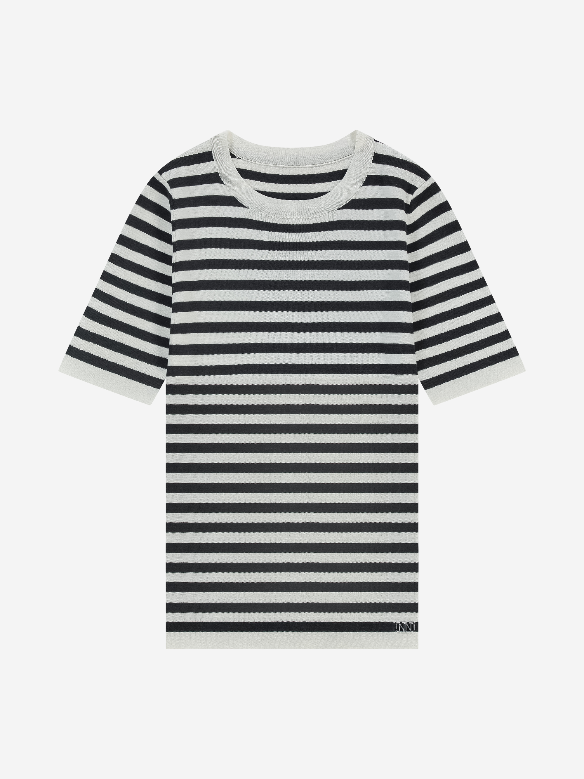 Striped T-shirt with subtle logo